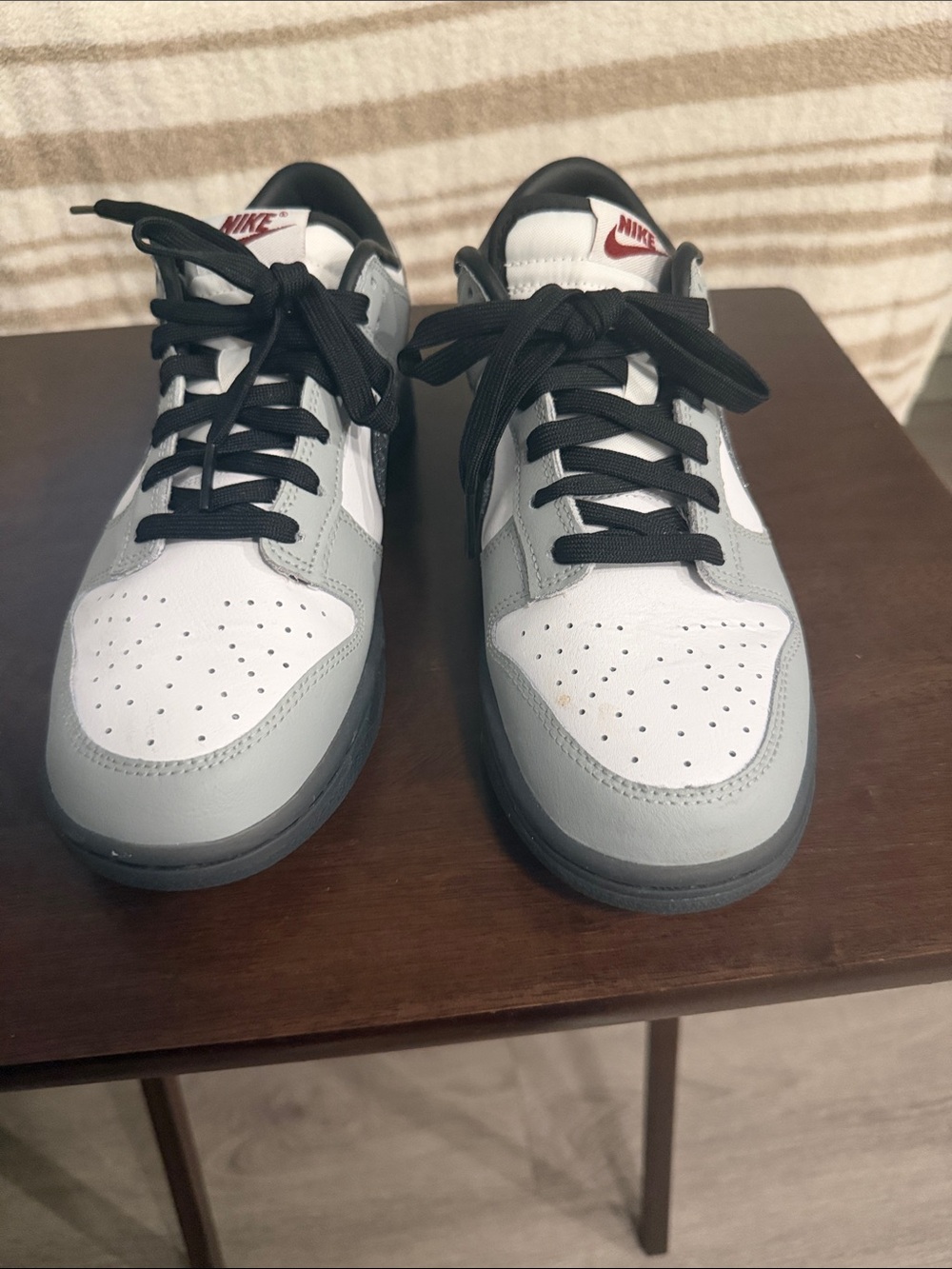Nike Men’s Low-Top Sneakers - White, Gray & Black